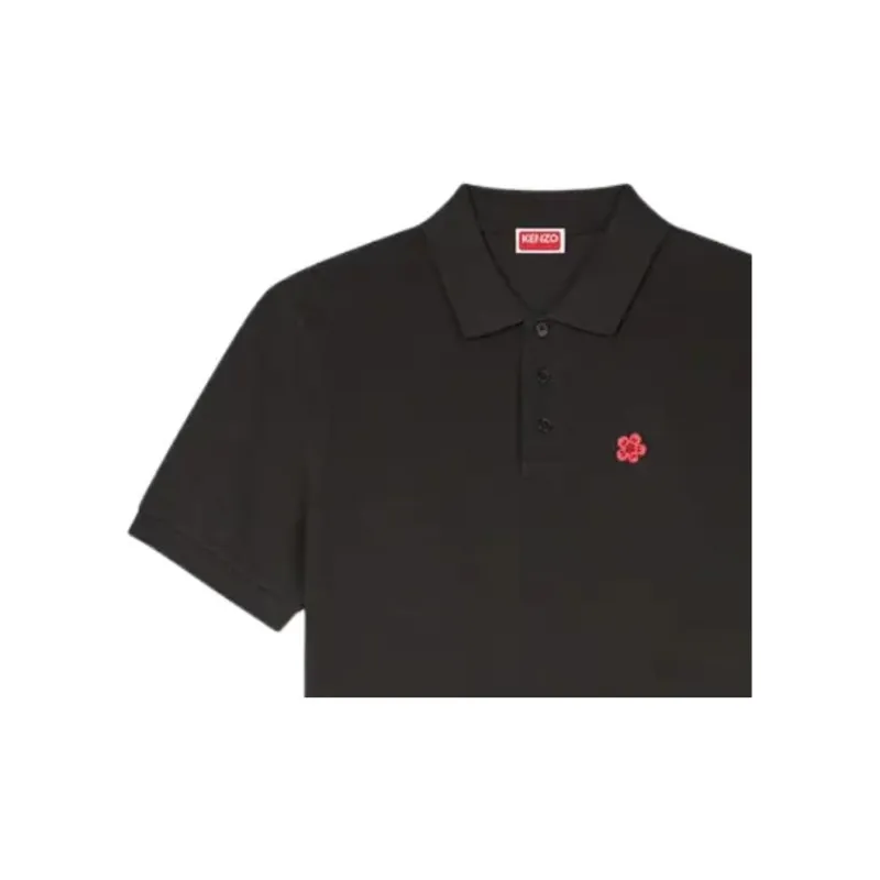 KENZO Logo Embroidered Short Sleeved Polo Shirt-5