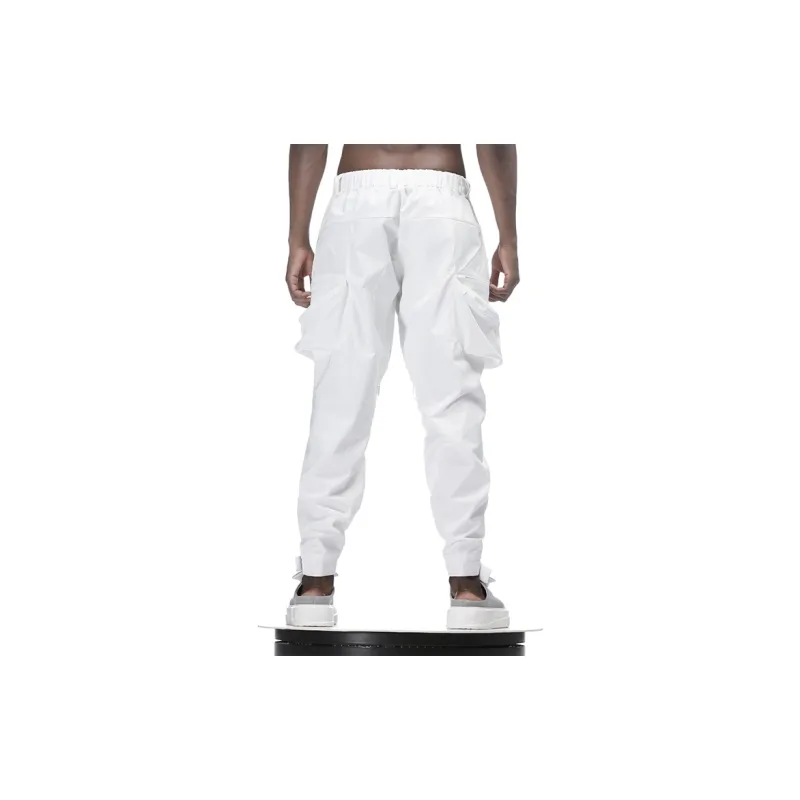 NORVINCY Western Outdoor Trendy Solid Color Cargo Pants Unisex-8