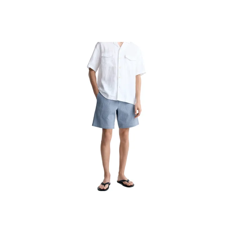 ZARA Casual Shorts Men Sky Blue-3