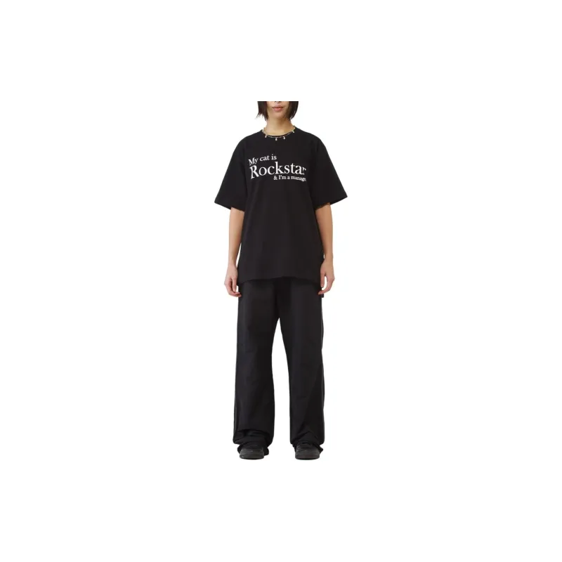 JOEGUSH My Cat Is Rockstar & I'm A Manager T-Shirt Unisex Black-3