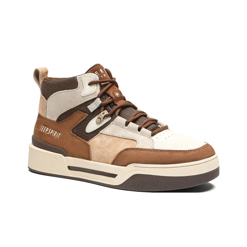 JEEP SPIRIT Slip Resistant Water Resistant Wear Resistant Lightweight Breathable High Top Skateboard Shoes Men's-1