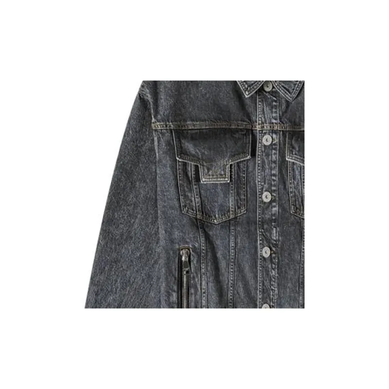 BALMAIN Denim Jackets Men Black-5