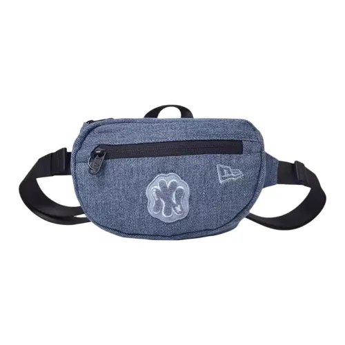 New Era × MLB Collaboration Fabric One Shoulder Crossbody Fanny Pack Unisex Denim Blue
