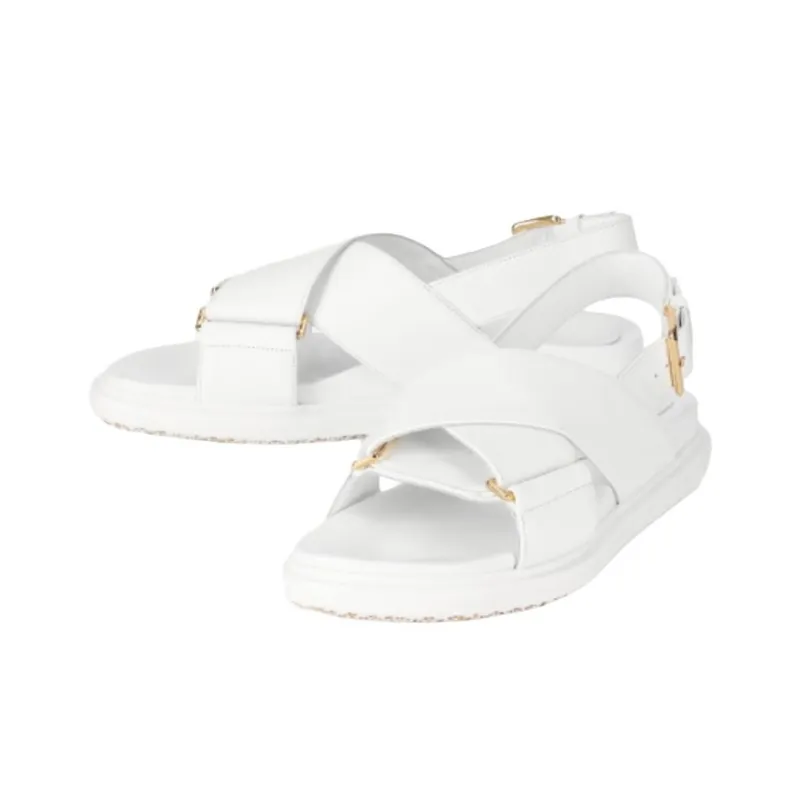 MARNI Logo Embossed Buckled Sandals Women's-3