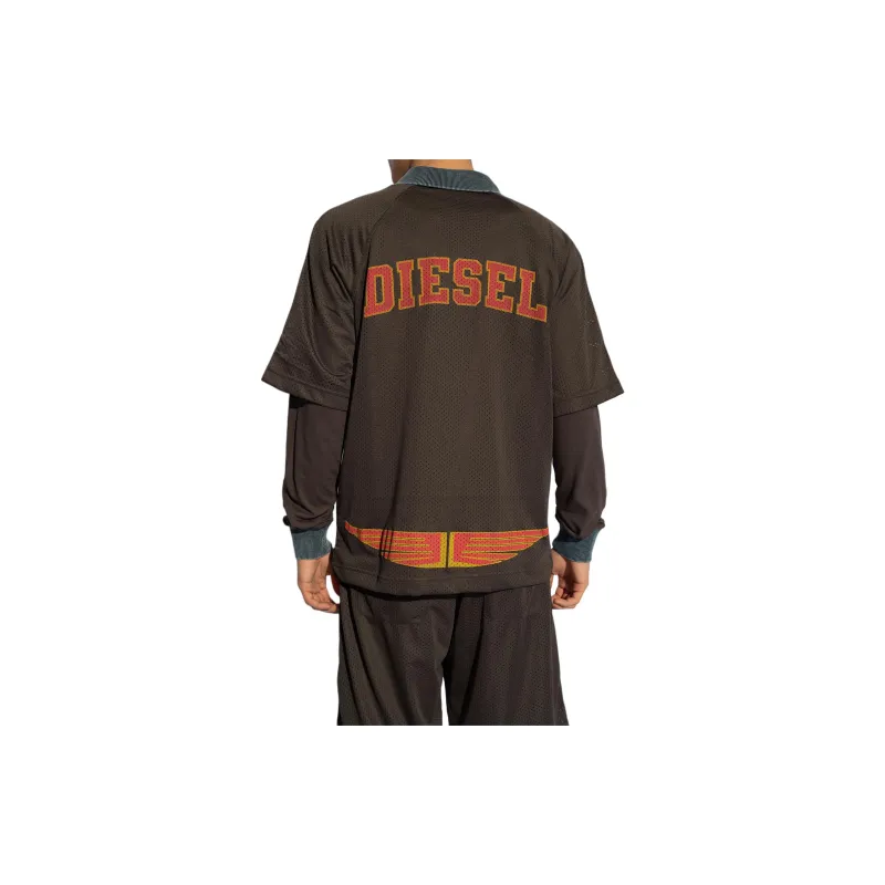 DIESEL Polo Shirts Men Brown-2