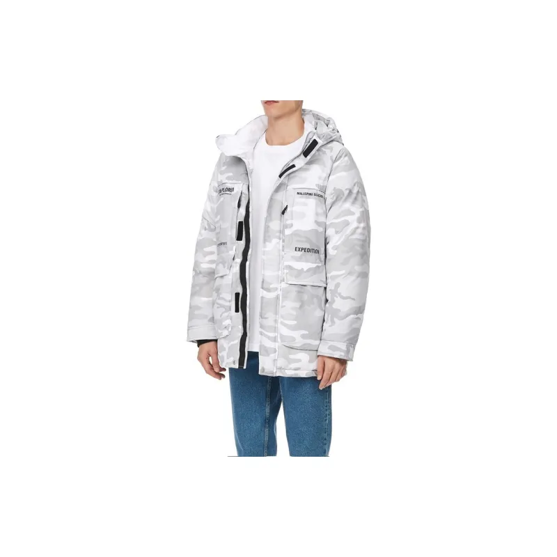 Fingercroxx Down Jackets Men White Camouflage-3