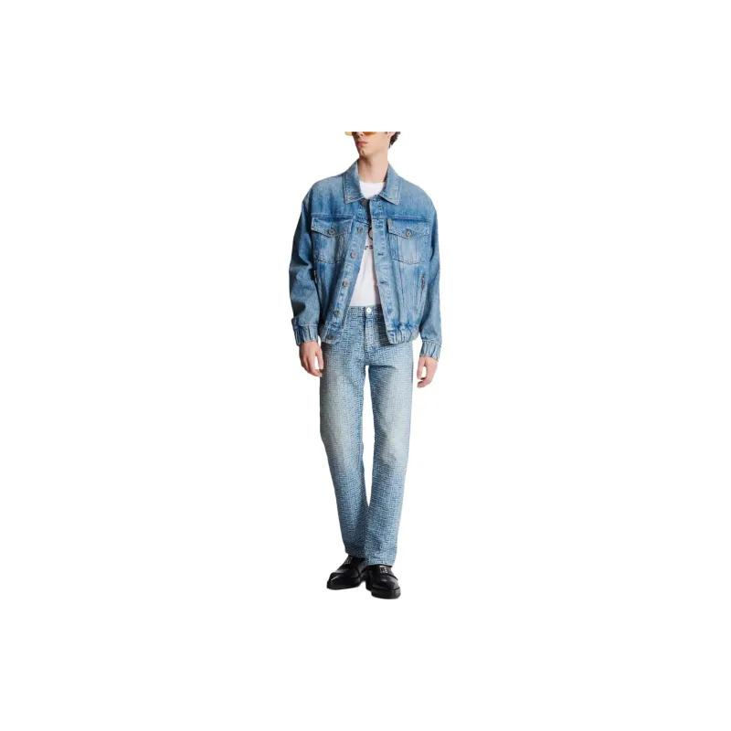 BALMAIN 70s Buttoned Long Sleeve Denim Jacket-1