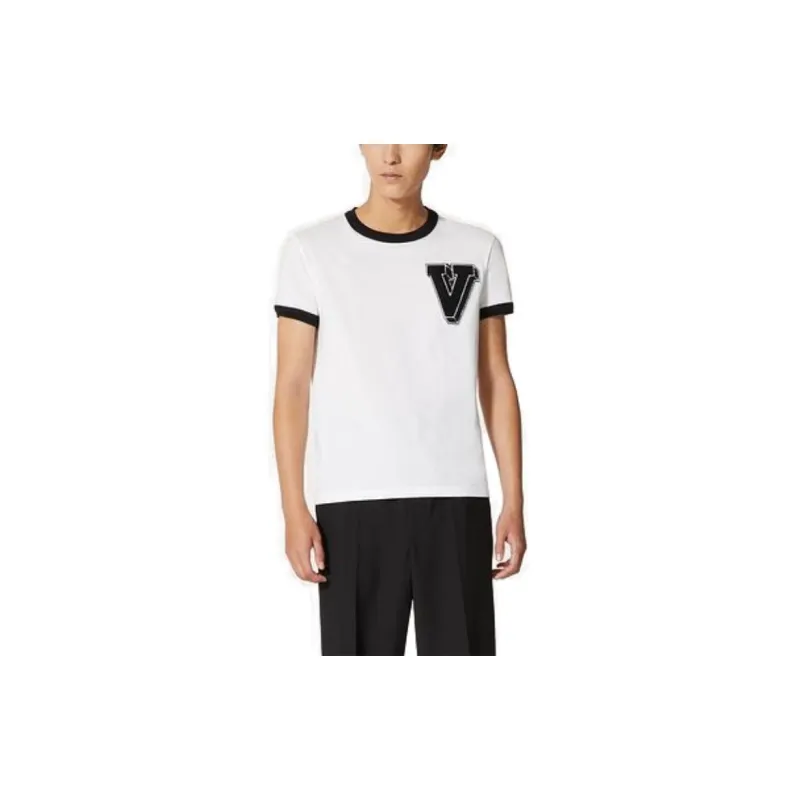 Valentino Logo Ringer T Shirt-3