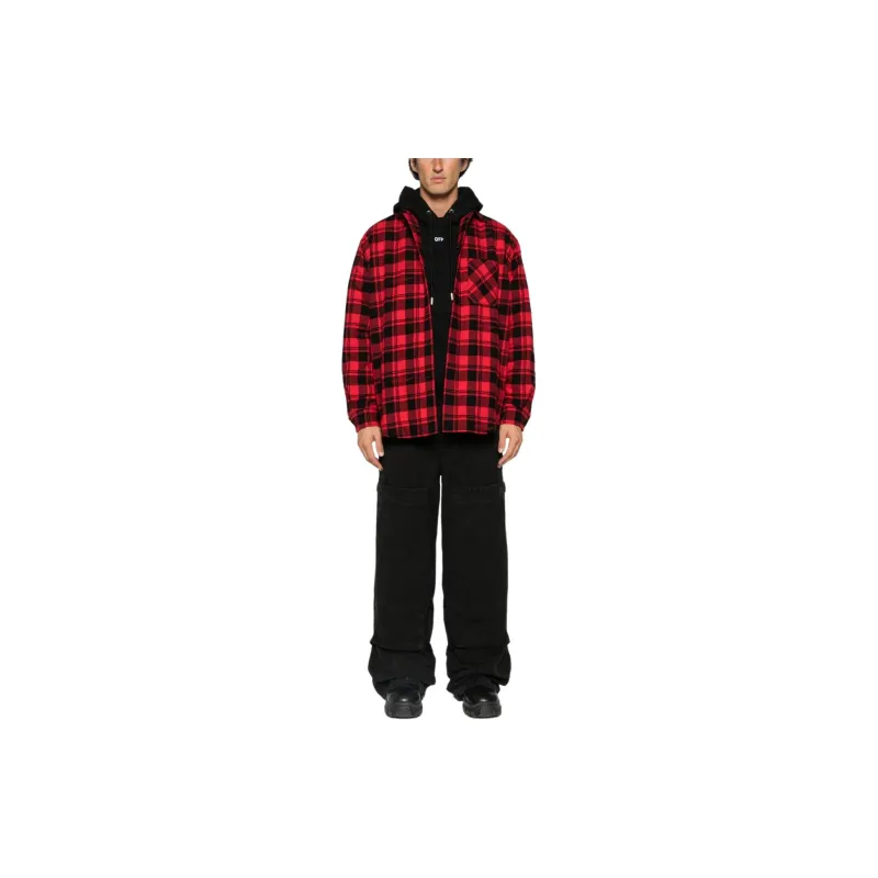 OFF WHITE Shirt Regular Fit Men's Red-1