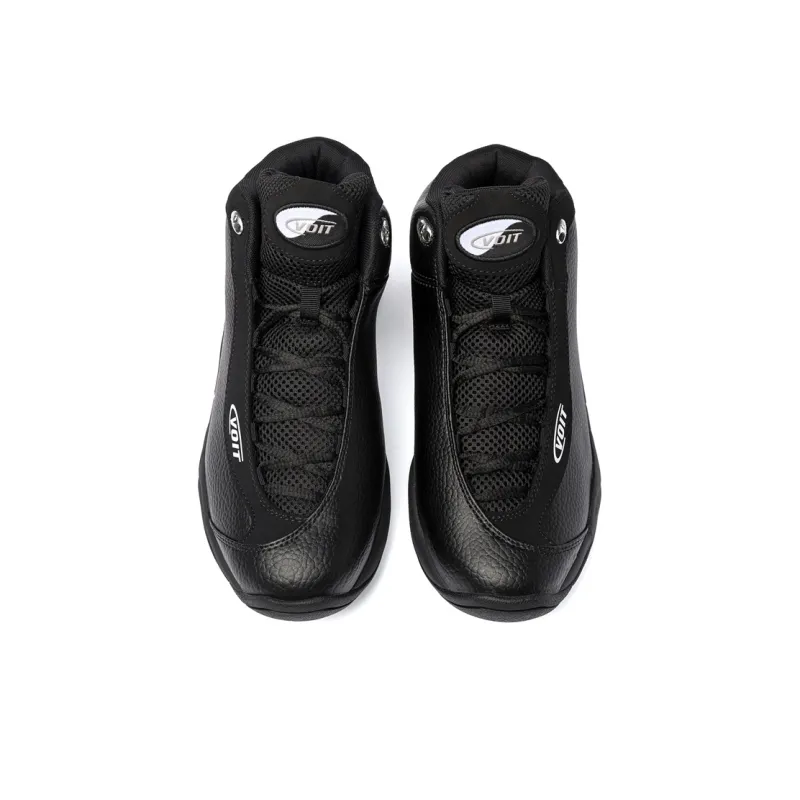 VOIT Basketball Shoes Men Mid Top All Black-3