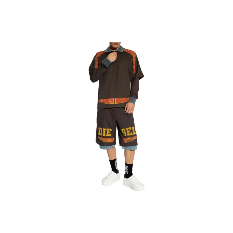 DIESEL Polo Shirts Men Brown-3