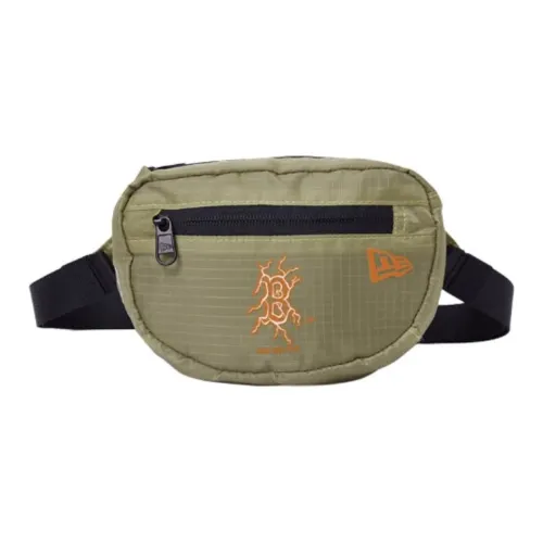 New Era × MLB Collaboration Fabric One Shoulder Crossbody Fanny Pack Unisex Green