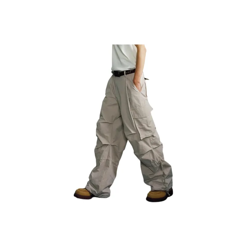 OPICLOTH Casual Pants Men's Beige Gray-3