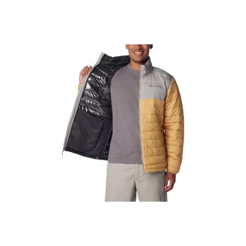 Columbia Powder Powder Lite™ Jackets Coats Men's Light Camel Color / Slate Gray-2