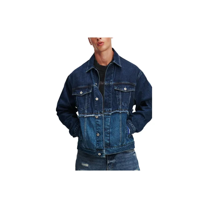 KARL LAGERFELD / Karl Lagerfeld Jeans Patchwork Panelled Denim Jacket-1