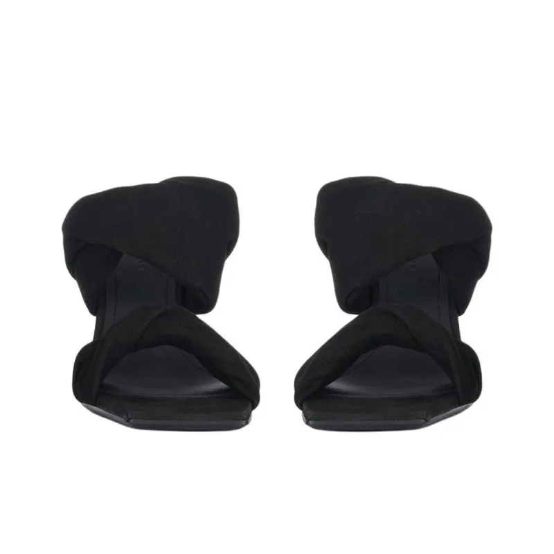 RICK OWENS Cantilever 8 110mm Twisted Suede Mules-3