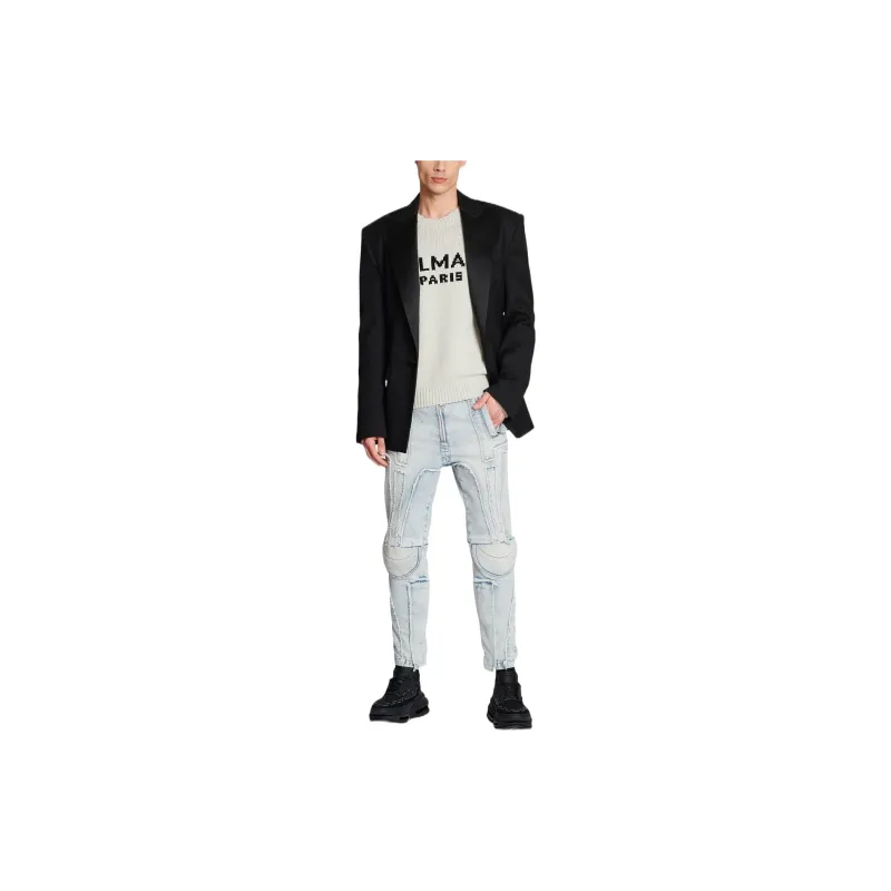 BALMAIN Sweaters Men Gray-2