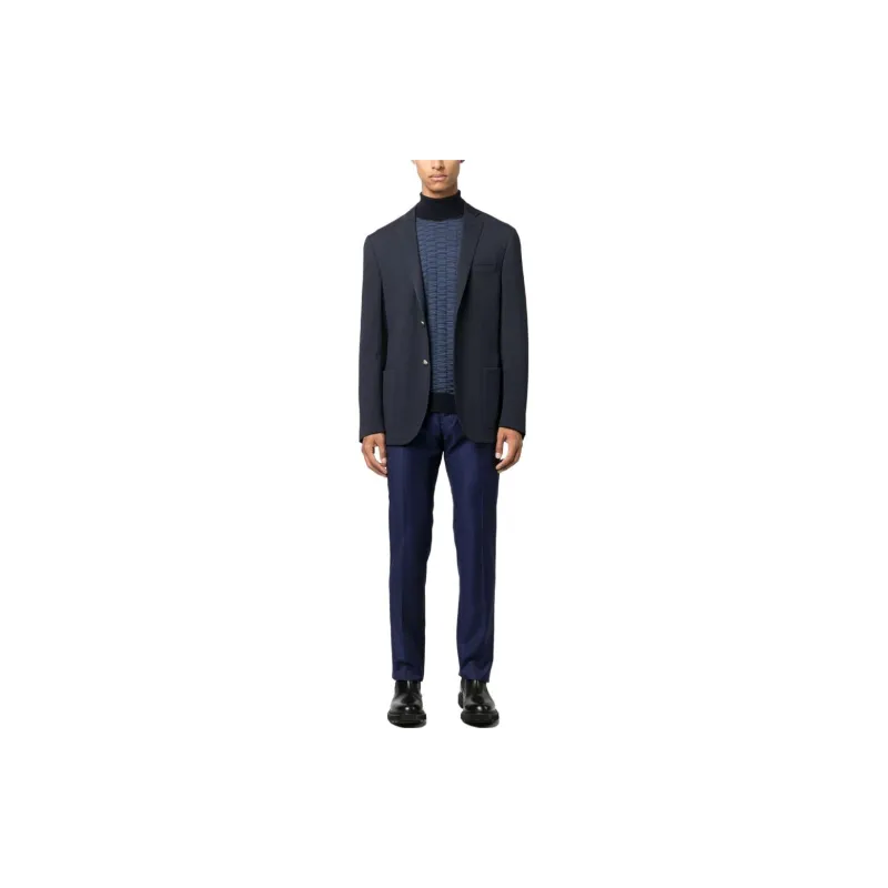 Corneliani Logo embroidered Virgin Wool Trousers-1