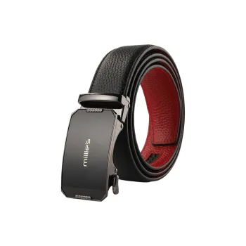 MILLIE'S Top Grain Cow Leather Leather Belts Men's Width: 3.5cm