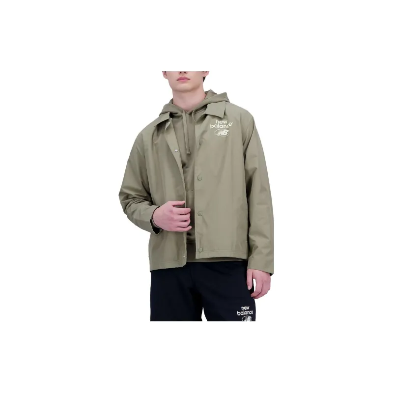 New Balance Jackets Men Olive Green-2