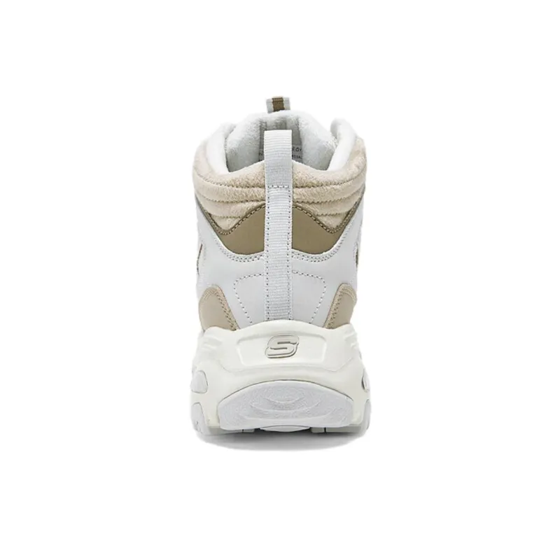 Skechers DLITES Anti Slip And Wear Resistant Breathable High Top Casual Shoes Women's Gray Black-5