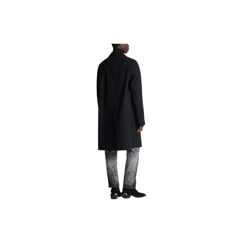 BALMAIN Logo Detailed Single Breasted Coat-2
