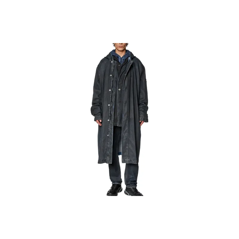 DIESEL Denim Jackets Men Black-2