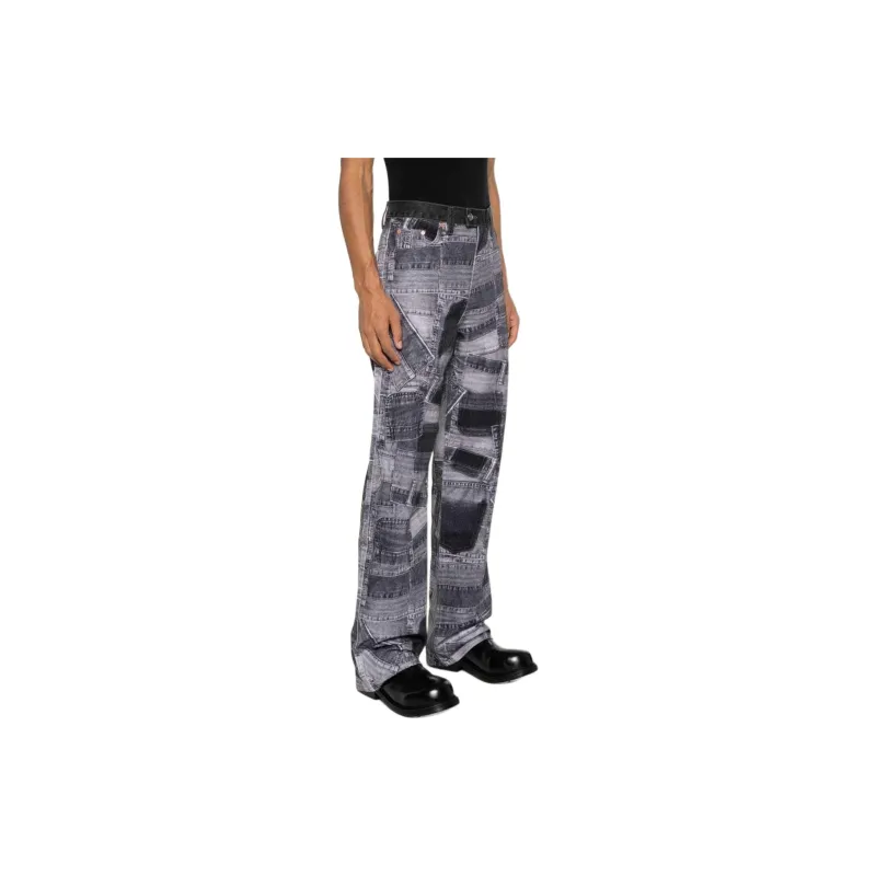 Andersson Bell Patchwork Wide-leg Jeans-3