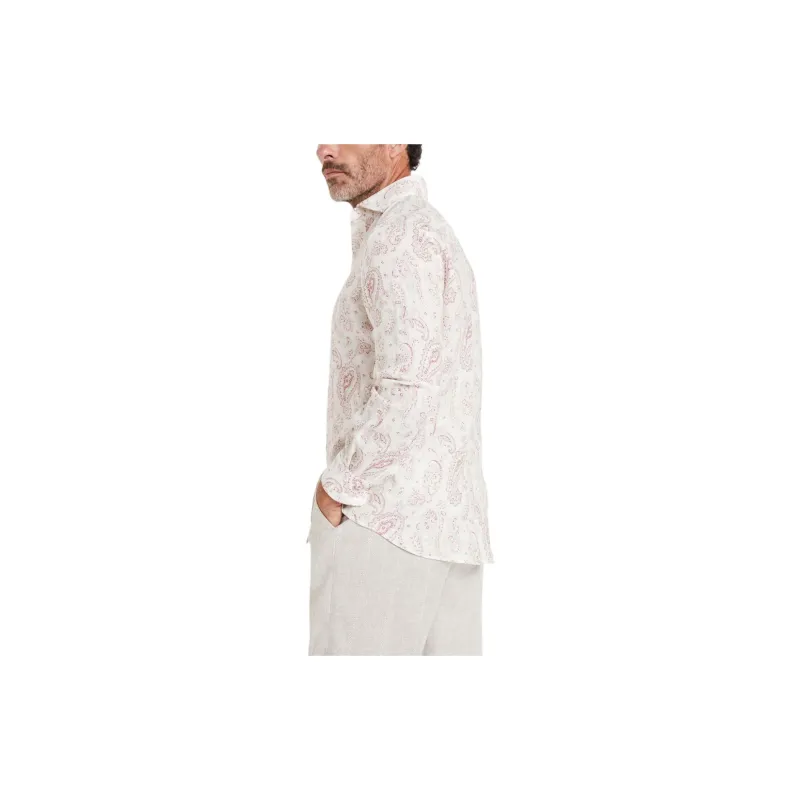 Brunello Cucinelli Paisley print Linen Shirt-3