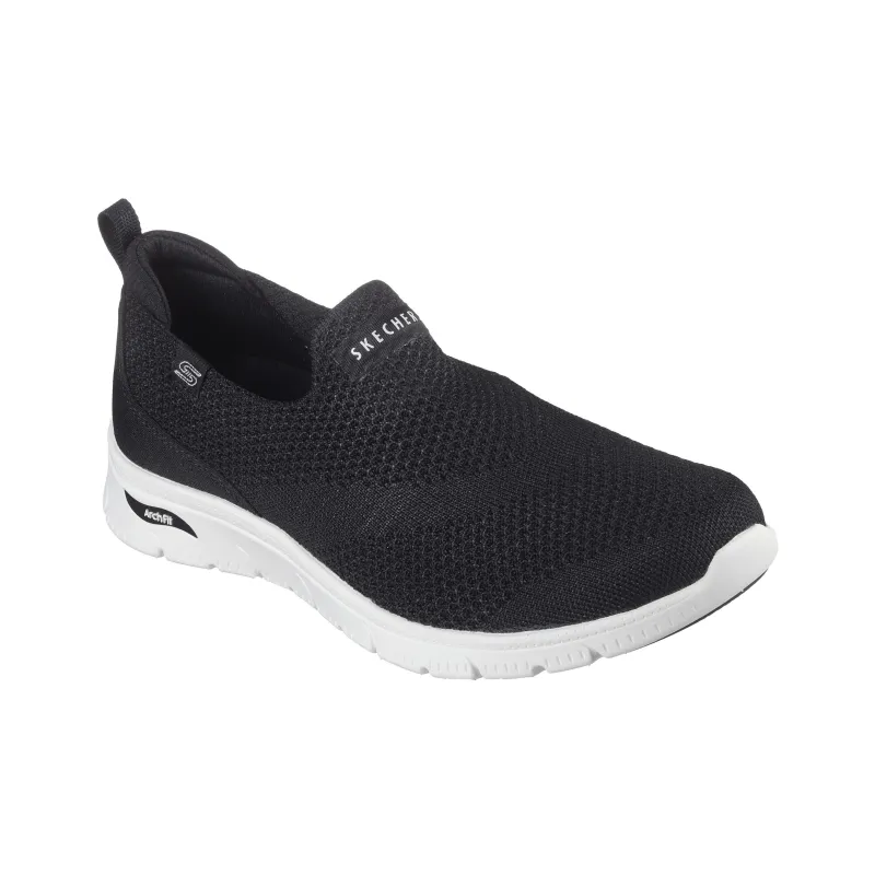 Skechers ARCH FIT REFINE Durable Breathable Support Low-Top Casual Shoes Women's Black-3