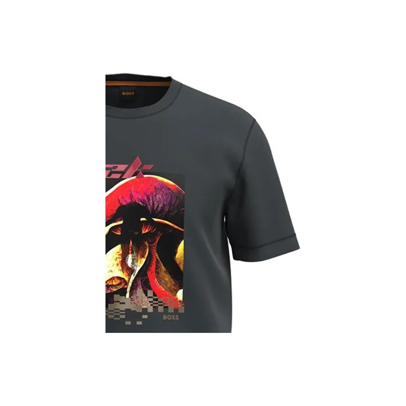 HUGO BOSS Logo print Cotton T shirt-3