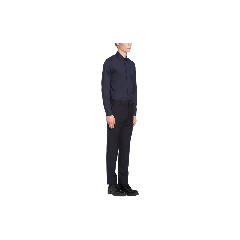 PRADA Shirts Men Navy Blue-3