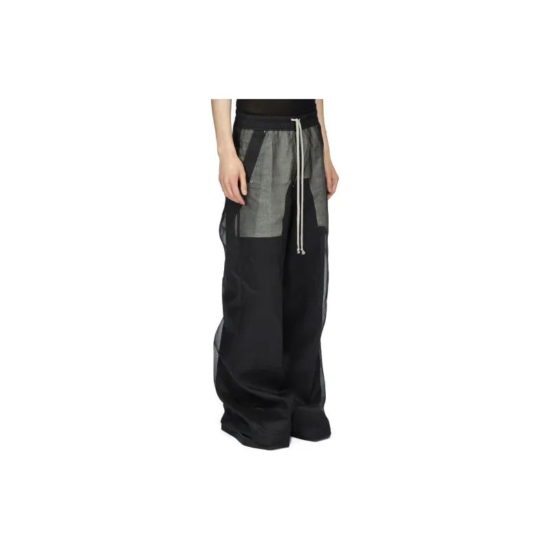RICK OWENS Wide Leg Drawstring Trousers-3