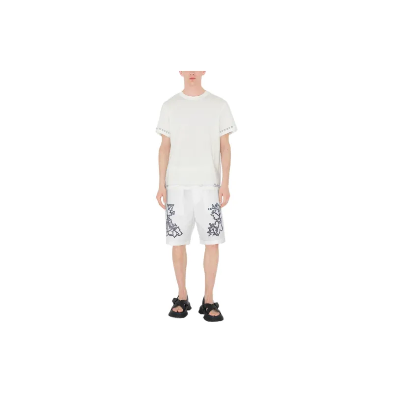 Burberry Logo Detailed Crewneck T Shirt-5