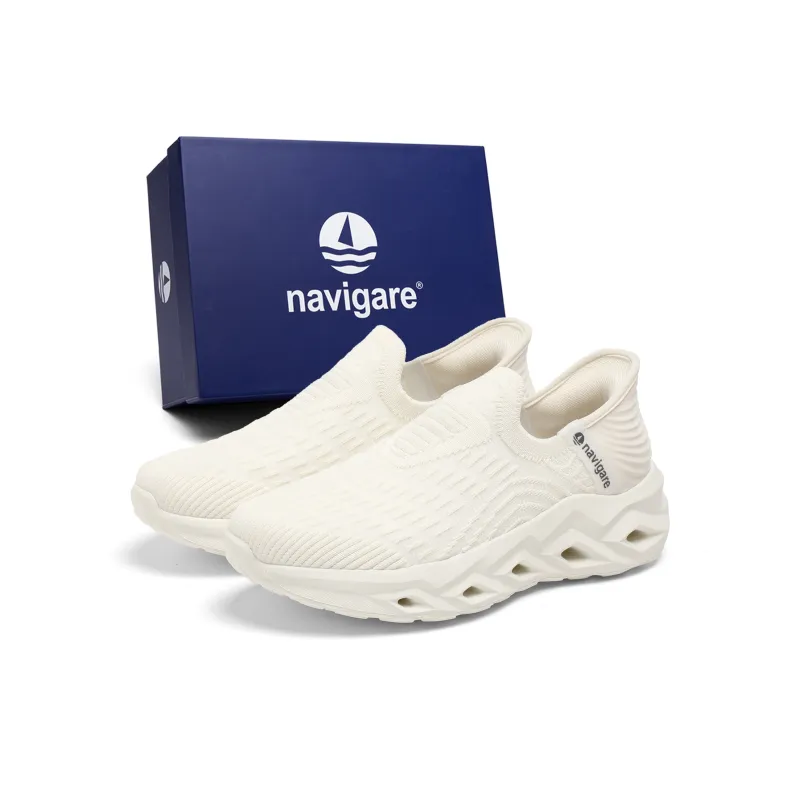 NAVIGARE Trendy Jogger Casual Shoes Women's Low Top White, Black, Orange-10