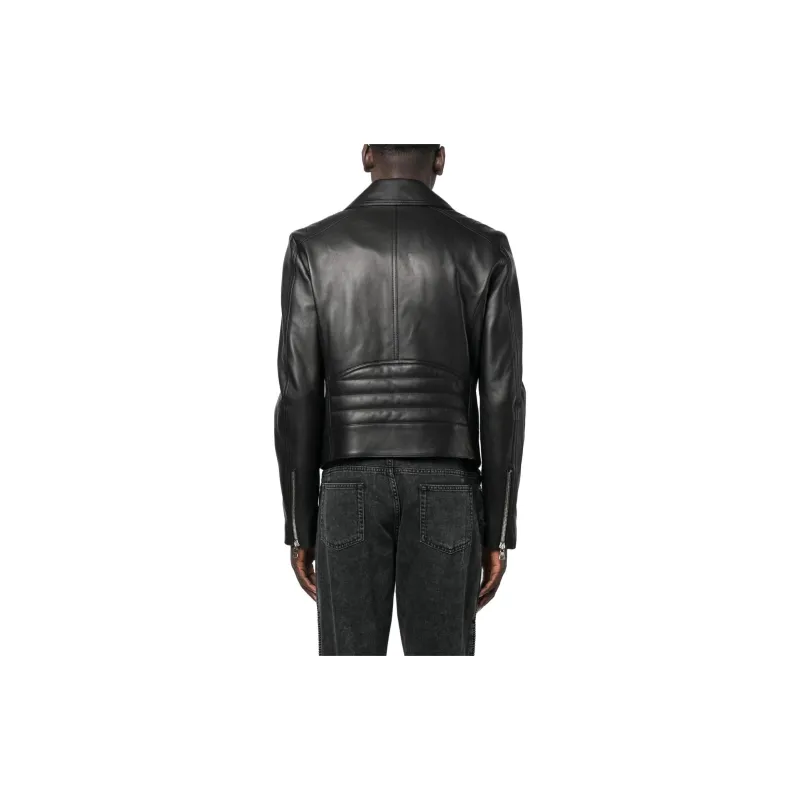 BALMAIN SS23 Leather Jacket Men's Black-2