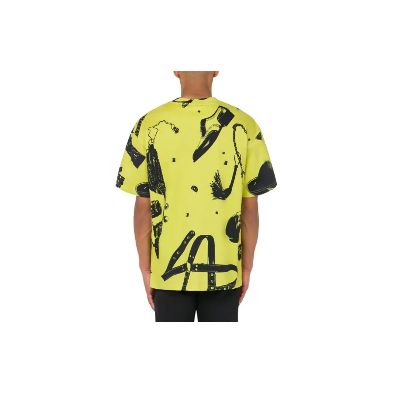MOSCHINO Allover Moschino Items Jersey T-Shirt T-Shirt Men's Green-2
