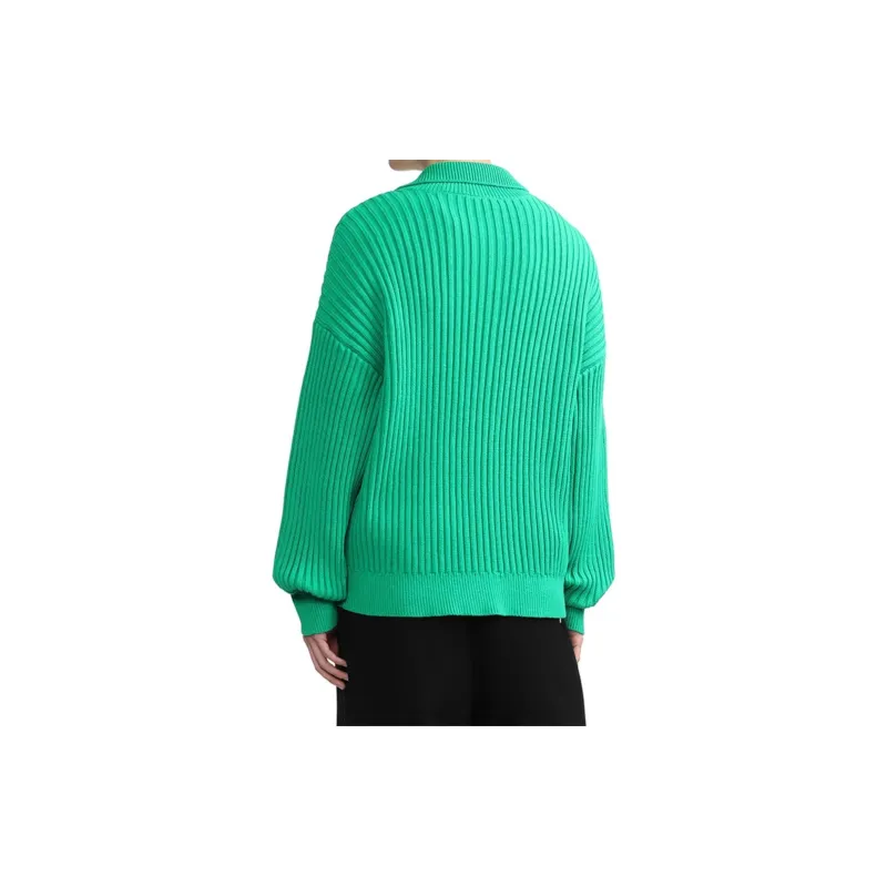 FIVE CM Logo embroidered Ribbed knit Cotton Sweatshirt-8
