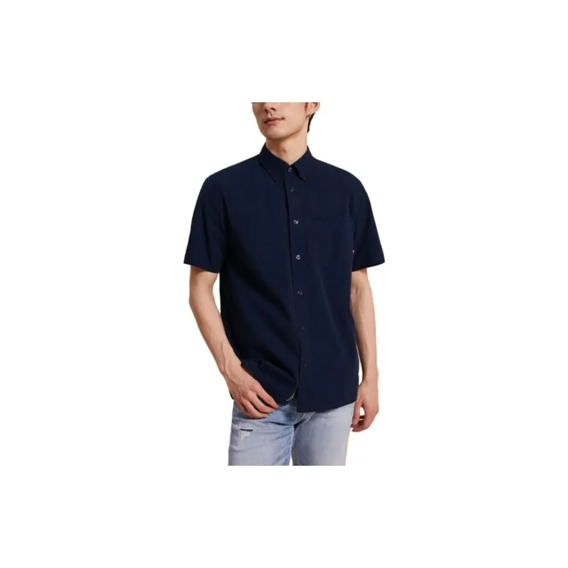 Tommy Hilfiger Shirts Men Marine Blue DCC-2