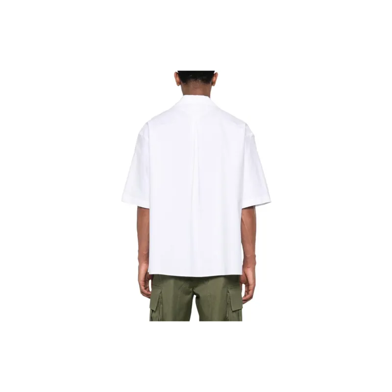 KENZO Logo Patch Collared Short Sleeve Shirt-2