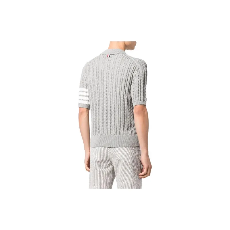THOM BROWNE Polo Shirts Men Gray-2