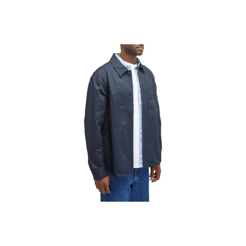 Maison Kitsune Logo embroidered Cotton Shirt-1