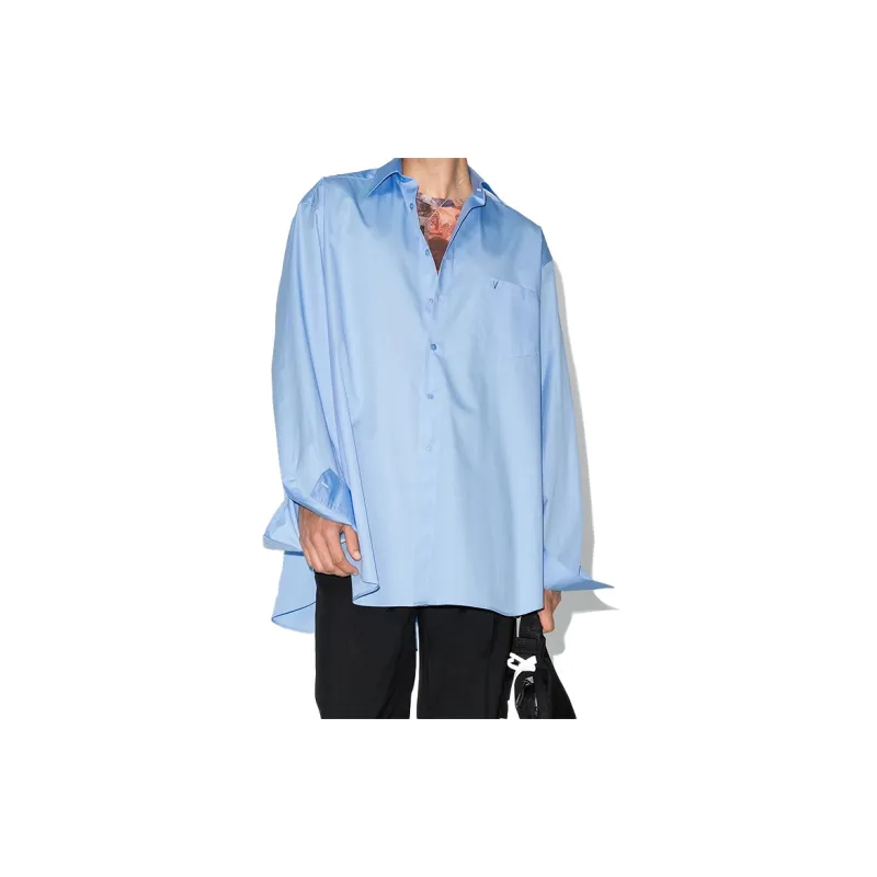 Vetements Shirts Men Blue-1