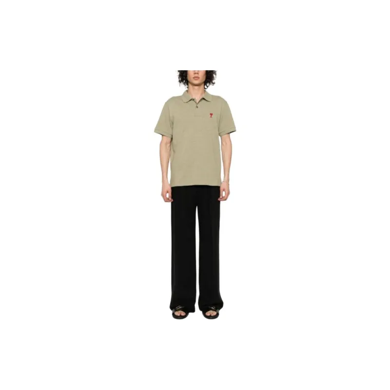 AMIPARIS Paris Ami De Coeur Logo Embroidered Short Sleeved Polo Shirt-2