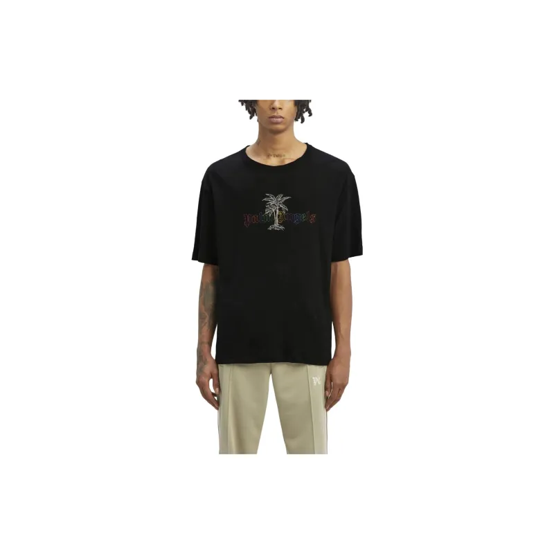 PALM ANGELS Logo print Short sleeve T shirt-1
