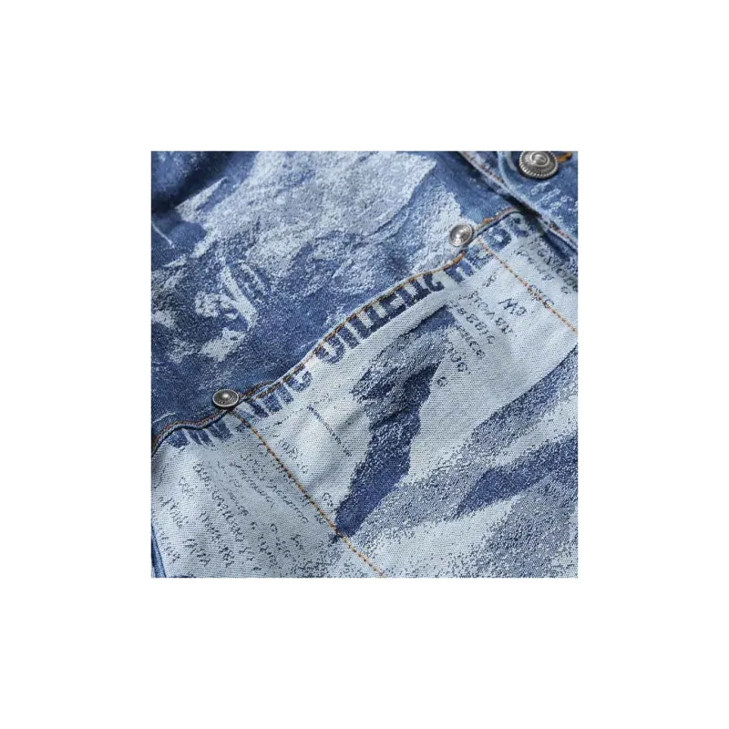 VERSACE JEANS COUTURE Magazine print Denim Jacket-5