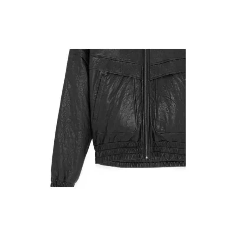 SAINT LAURENT Zip-Up High Neck Bomber Jacket-5