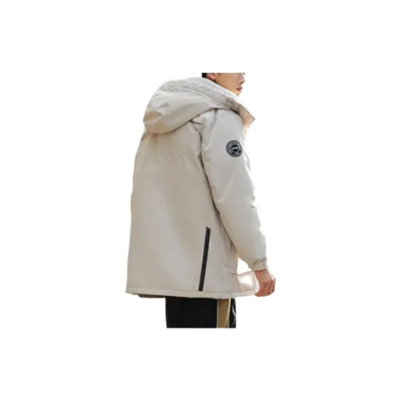 LiNing Training Series Down Jacket Men's Cloud Rain Gray-3
