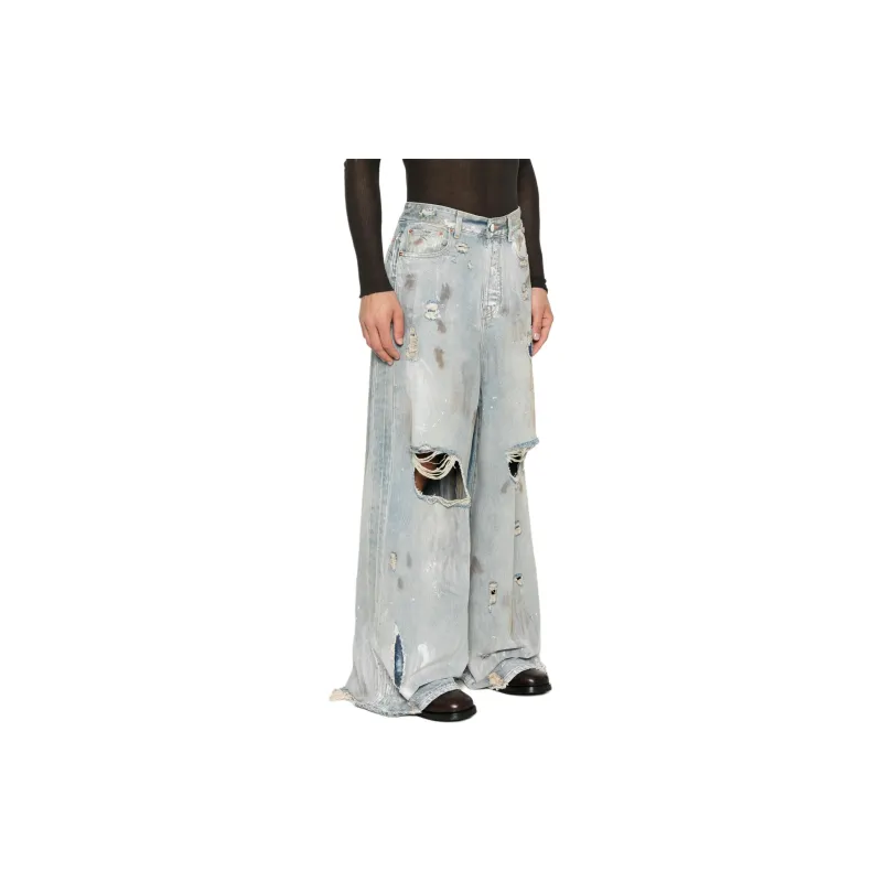 Vetements Trashed Big Shape Jeans-3