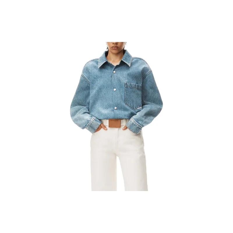 Alexander Wang Buttoned Long Sleeved Denim Jacket-3